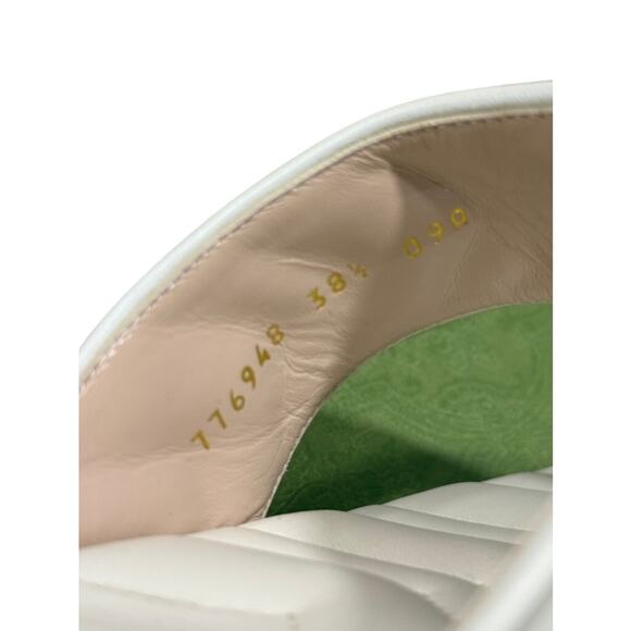 Gucci GG Marmont Double G Quilted White Leather Thong Sandal 38.5 - Picture 3 of 7